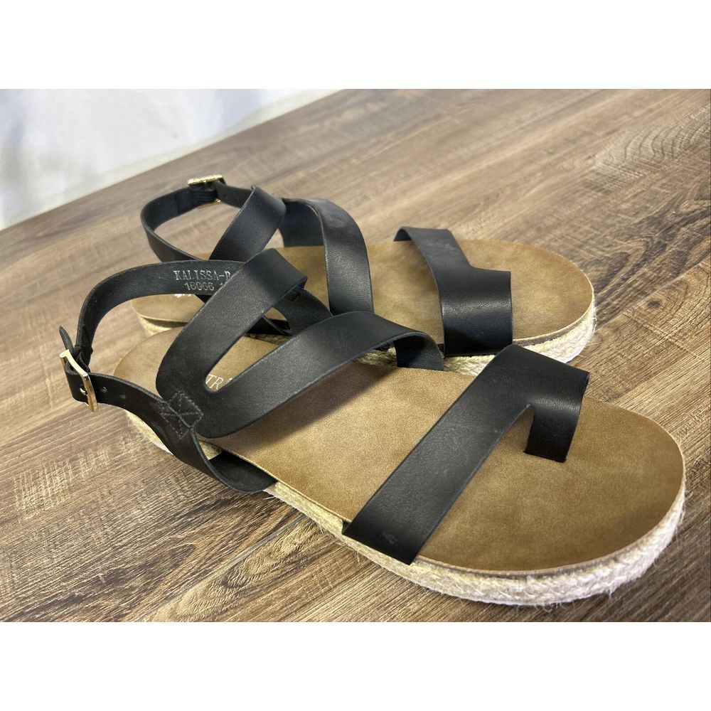 PATRIZIA BONFANTI Leather Toe Strap Sandals US9 EU40 Made in Italy - Picture 1 of 7